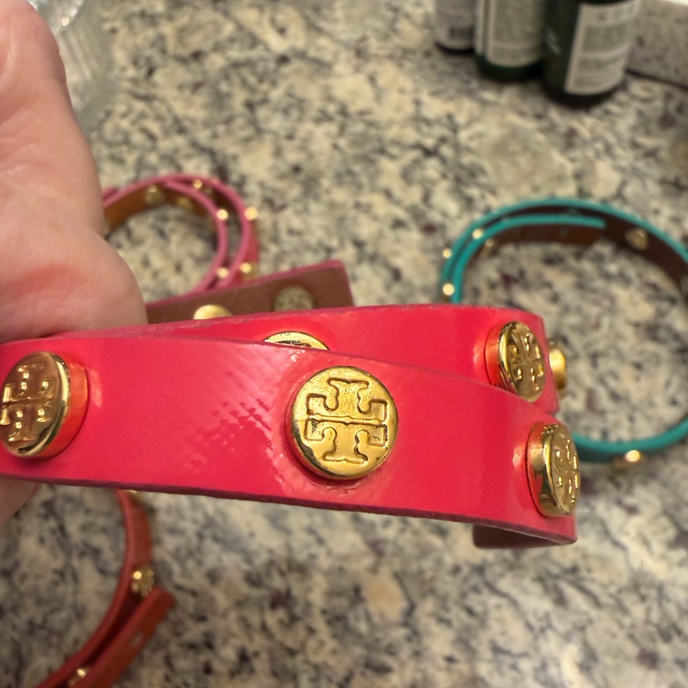 Tory Burch Pink and Gold Belt
